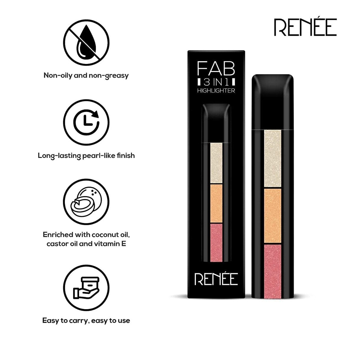 Renee Cosmetics FAB 3in1 Highlighter (4.5gm)