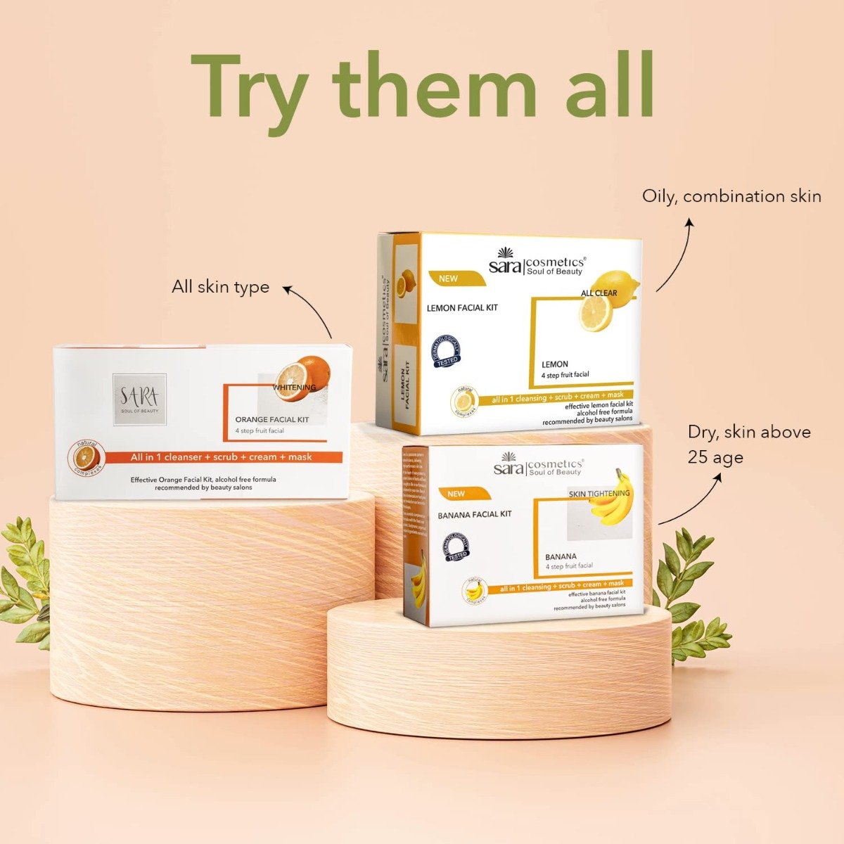Sara Green Apple Facial Kit (4 Step Facial Kit)