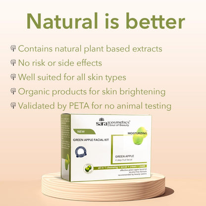 Sara Green Apple Facial Kit (4 Step Facial Kit)
