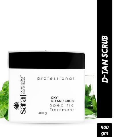 Sara Oxy D-Tan Scrub For Instant Tan Removal & Glowing Skin- De-Tan Face Scrub For All Skin (400gm)