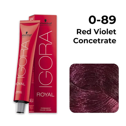 Schwarzkopf Professional Igora Royal Permanent Color Creme (0-89 Red Violet Concetrate) (60 ml)