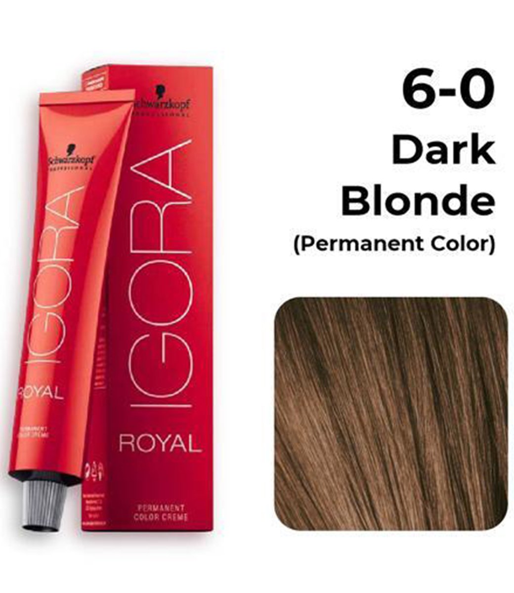 Schwarzkopf Professional Igora Royal Permanent Color Creme (6-0 Dark Blonde Natural) (60 ml)