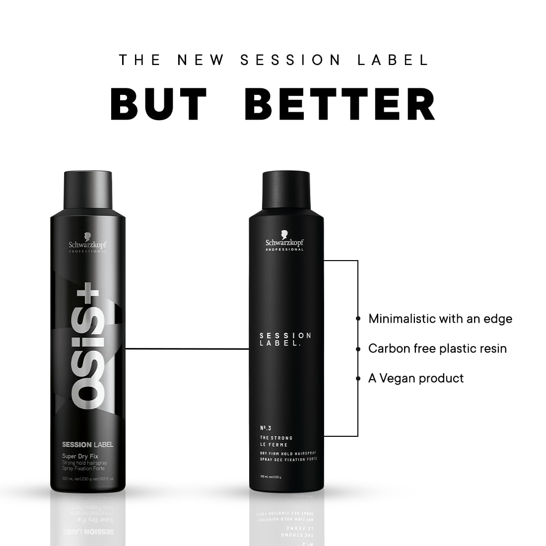 Schwarzkopf Professional Osis + Session Label Strong Hold Hair Super Dry Fix Spray (300ml)