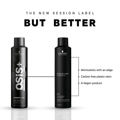 Schwarzkopf Professional Osis + Session Label Strong Hold Hair Super Dry Fix Spray (300ml)