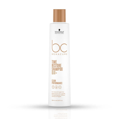 Schwarzkopf Professional Bonacure Time Restore Shampoo With Q10+ For Mature Hair (250ml)