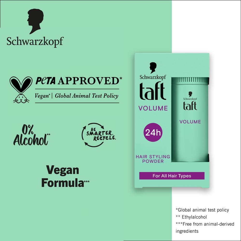 Schwarzkopf TAFT Instant Hair Styling Volume Powder For Fuller Volume & Thickness, Lasts 24 Hours (10gm)