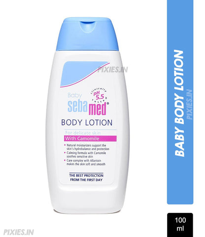 Sebamed Baby Body Lotion, PH 5.5, Camomile & Allantoin, Dermatalogically Tested, Sensitive Skin (100ml)