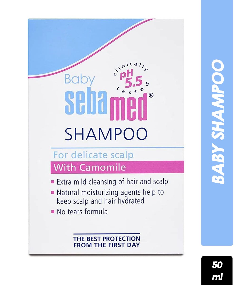 Sebamed Baby Shampoo, PH 5.5, Camomile, Natural Moisturiser, No Tears Formula, For Delicate Scalp (50ml)