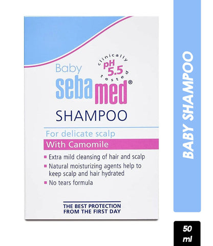 Sebamed Baby Shampoo, PH 5.5, Camomile, Natural Moisturiser, No Tears Formula, For Delicate Scalp (50ml)