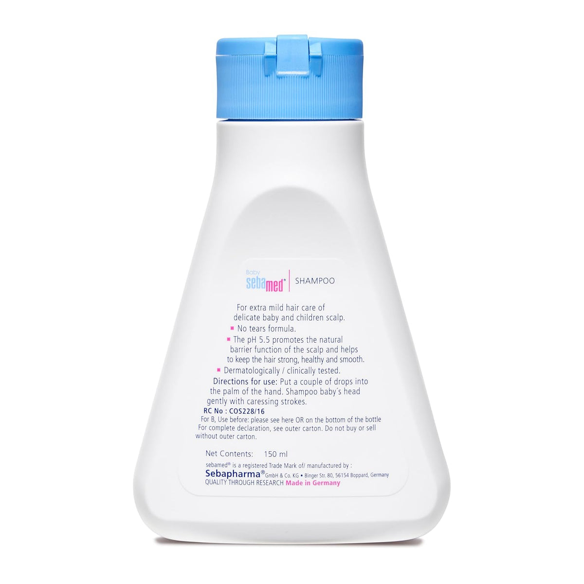 Sebamed Baby Shampoo, PH 5.5, Camomile, Natural Moisturisers, No Tears Formula,For Delicate Scalp (150ml)