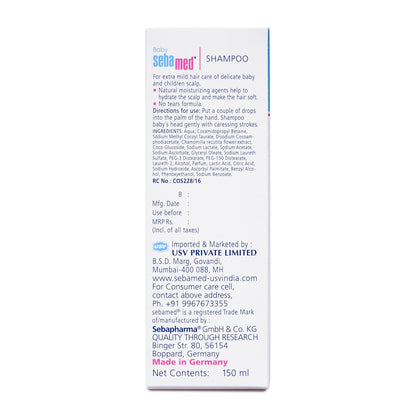 Sebamed Baby Shampoo, PH 5.5, Camomile, Natural Moisturisers, No Tears Formula,For Delicate Scalp (150ml)