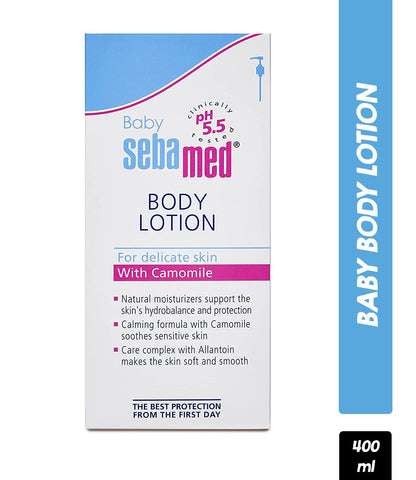 Sebamed Baby Body Lotion, PH 5.5, Camomile & Allantoin, Dermatalogically Tested, Sensitive Skin (400ml)