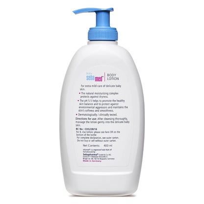 Sebamed Baby Body Lotion, PH 5.5, Camomile & Allantoin, Dermatalogically Tested, Sensitive Skin (400ml)