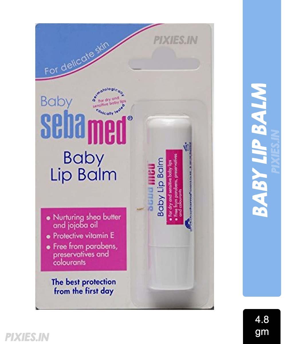 Sebamed Baby Lip Balm, For Dry & Sensitive Baby Lips, With Shea Butter & Jojoba Oil, Paraben Free (4.8gm)