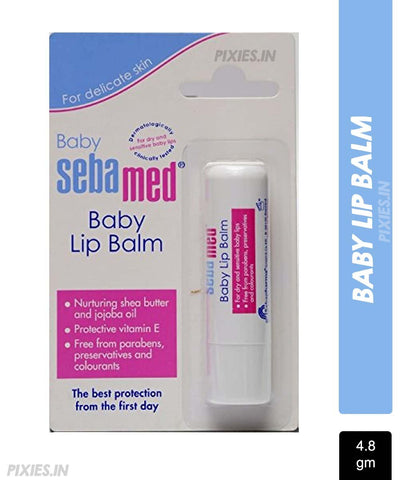 Sebamed Baby Lip Balm, For Dry & Sensitive Baby Lips, With Shea Butter & Jojoba Oil, Paraben Free (4.8gm)