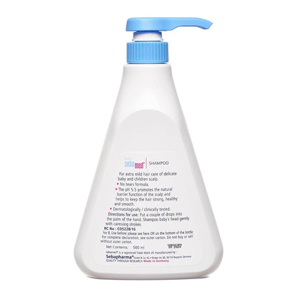 Sebamed Baby Shampoo, PH 5.5, Camomile, Natural Moisturisers, No Tears Formula, For Delicate Scalp (500ml)