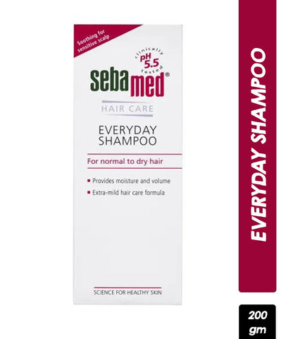 Sebamed Everyday Shampoo,PH 5.5, Normal To Dry Hair, Extra Mild Formula, Gives Moisture & Volume (200ml)