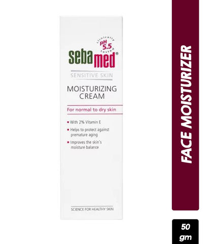 Sebamed Moisturizing Cream, PH 5.5, Normal To Dry Skin, With 2% Vitamin E, Prevents Premature Aging (50ml)