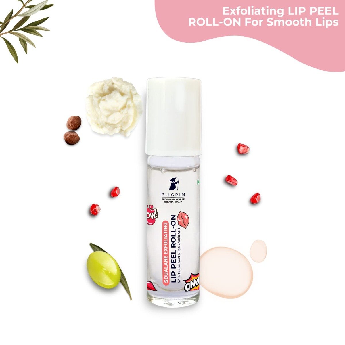 Pilgrim Squalane Exfoliating Lip Peel Roll-On (6ml)