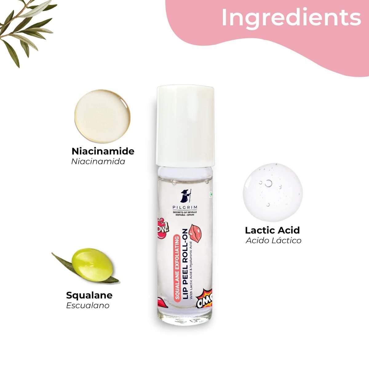 Pilgrim Squalane Exfoliating Lip Peel Roll-On (6ml)