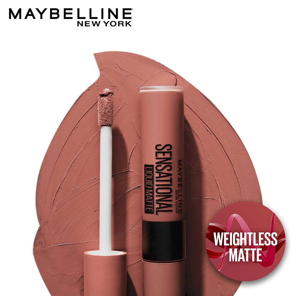 Maybelline New York Sensational Liquid Matte Lipstick, Weightless Comfort
