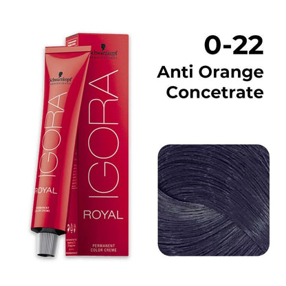 Schwarzkopf Professional Igora Royal Permanent Color Creme (0-22 Anti Orange Concentrate)