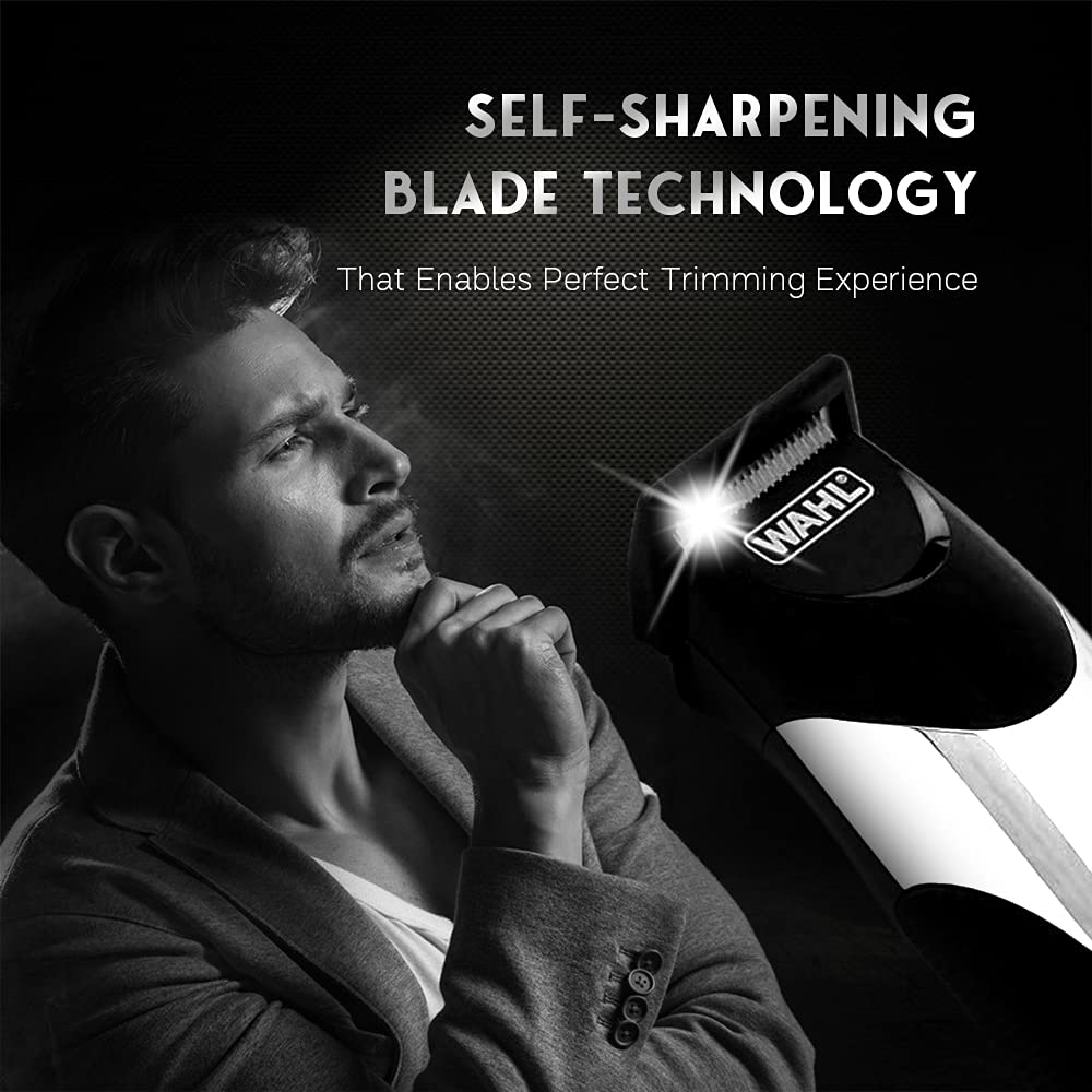 Wahl Rechargeable Trimmer For Men (Black and White) - (09891-024)