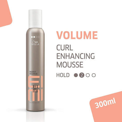 Wella Professionals EIMI Boost Bounce Curl Enhancing Mousse For Anti-Frizz, Defined Bouncy Curls (300ml)