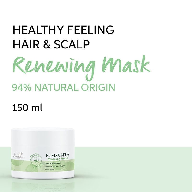 Wella Professionals Elements Renewing Sulfate & Paraben-Free Hair Mask For Frizz-Free Hair With Aloe Vera (150ml)