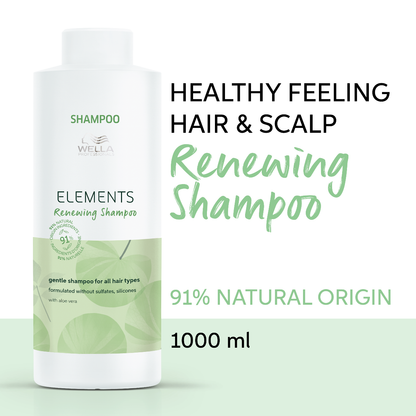 Wella Professionals Elements Renewing Shampoo Zero Sulfates-Dermatologically Tested) (1000ml)