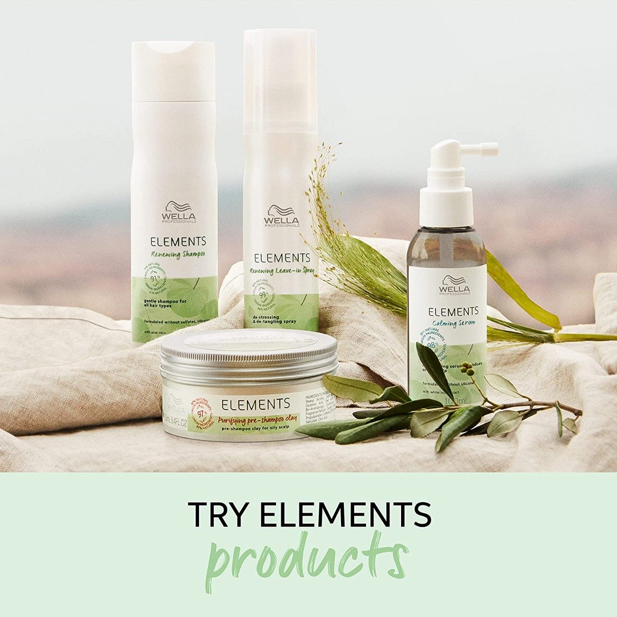 Wella Professionals Elements Renewing Shampoo (Zero Sulfates-Dermatologically Tested) (250ml)