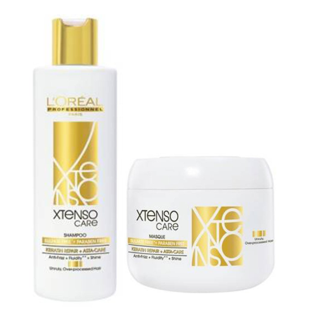 L'Oreal Professionnel Xtenso Care Combo - Sulfate free Shampoo + Hair Mask (250ml + 196ml)